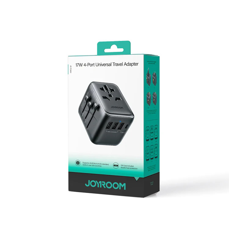 JOYROOM - JR-TCW01 Universal Travel Adapter-Black