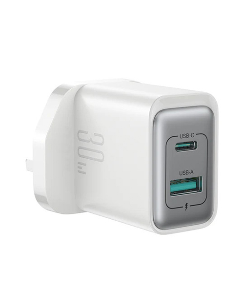 JR-TCF15 30W Dual-Port (A+C) Charger-White