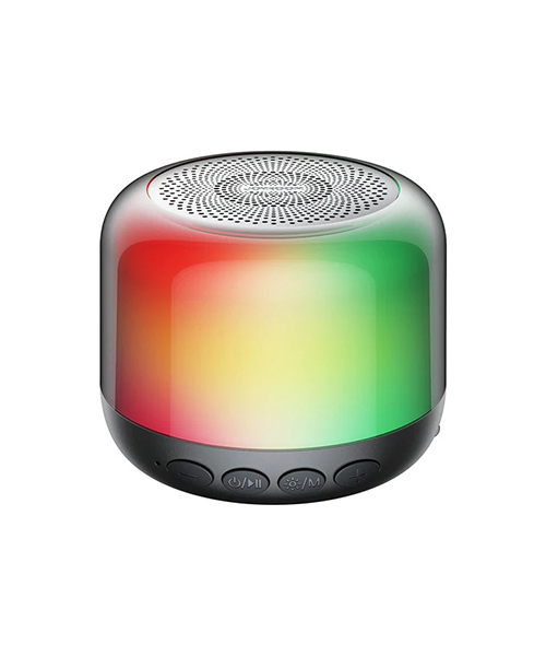 سماعة بلوتوث لاسلكية شفافة بأضواء RGB من JOYROOM JR-ML03 – لون أسود
