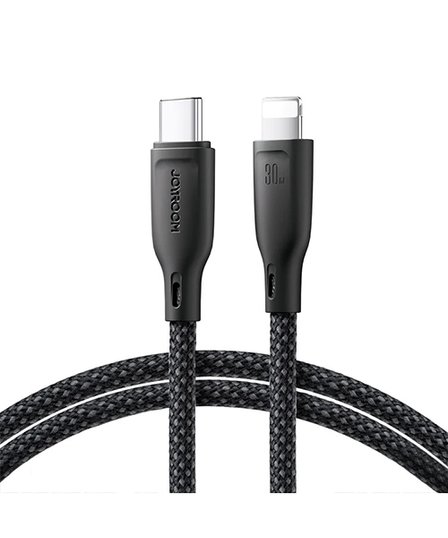 كيبل شحن سريع ونقل بيانات جوي روم SA31-CL3 من سلسلة Pioneer - قدرة 30 واط - Type-C إلى Lightning - بطول 1.2 متر - أسود