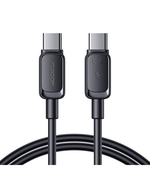 كابل JOYROOM S-A14 السريع 60 واط من سلسلة Multi-Color (Type-C إلى Type-C) بطول 1.2 متر – أسود