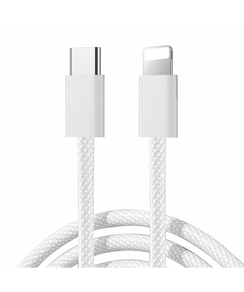 كابل JOYROOM S-A45 المضفر من سلسلة Ben بقدرة 30 واط (Type-C إلى Lightning) بطول 1 متر – أبيض