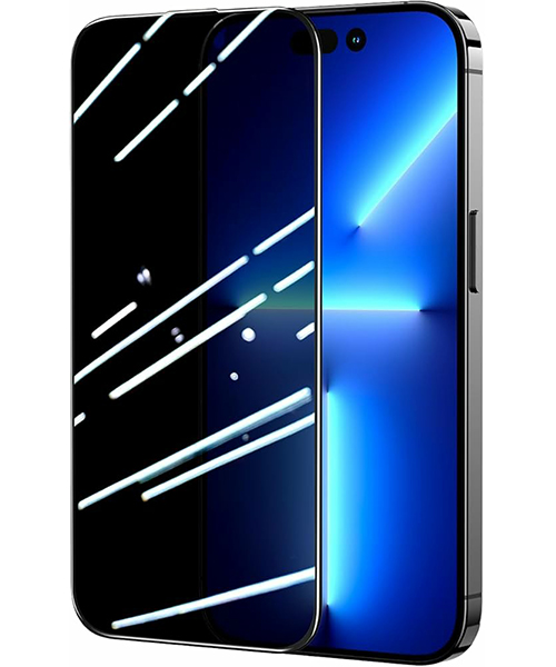 واقي شاشة زجاجي حراري JOYROOM JR-MLG0285 (تغطية كاملة 2.5D بحواف سوداء) لهاتف iPhone 16 Pro (مضاد للضوء الأزرق + مقاوم للغبار)