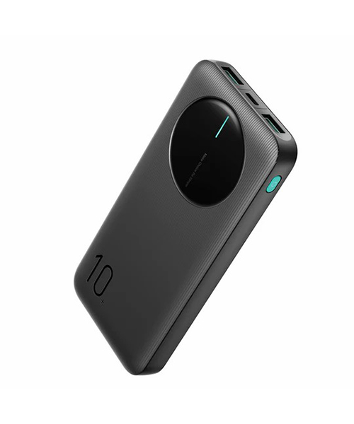 جوي رووم - باور بانك JR-PBF12 بقدرة 22.5 واط، 10000mAh، بشاشة LED - أسود