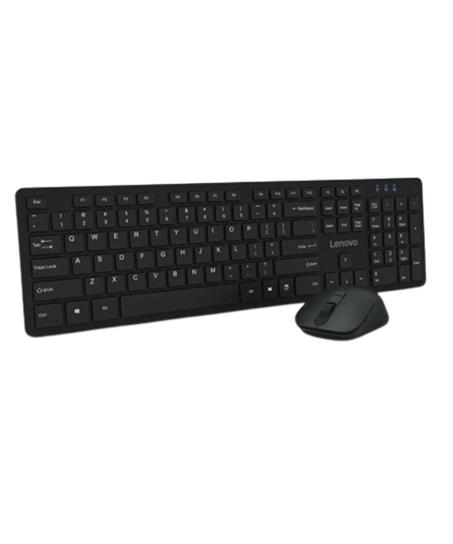 طقم لوحة مفاتيح وفأرة لاسلكية Lenovo KM201 – واي فاي