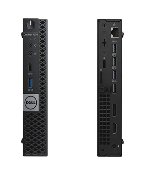 كمبيوتر مكتبي مستعمل Dell OptiPlex 7050 ميني بي سي / تايني – معالج Intel Core i7 الجيل السابع – 16 جيجابايت رام DDR4 – تخزين 256 جيجابايت SSD – ويندوز 10 برو
