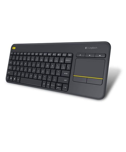لوحة مفاتيح Logitech K400 Plus لاسلكية مع لوحة لمس مدمجة