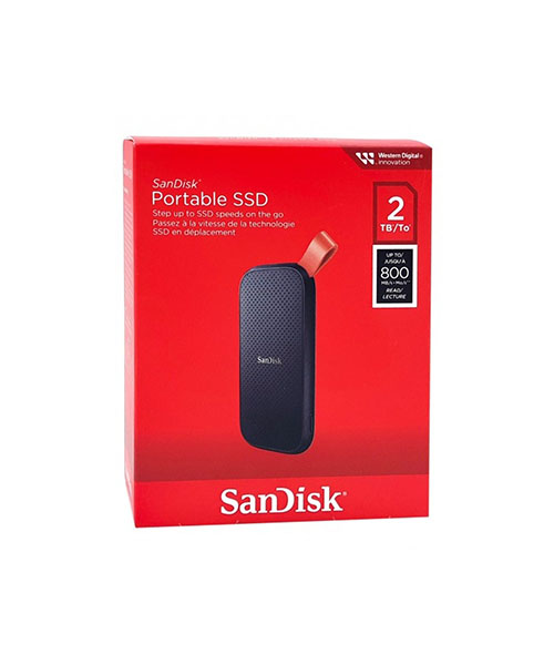 سانديسك قرص SSD خارجي محمول بسرعة 800 ميجابايت/ثانية – سعة 2 تيرابايت