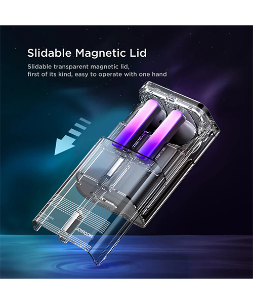 سماعات جوي روم JR-TC1 اللاسلكية مع إضاءة LED - سلسلة آيس لينس - لون أبيض