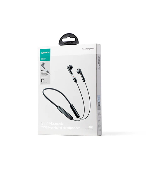 سماعات جوي روم JR-DS1 اللاسلكية المغناطيسية بتصميم Neckband - لون أسود