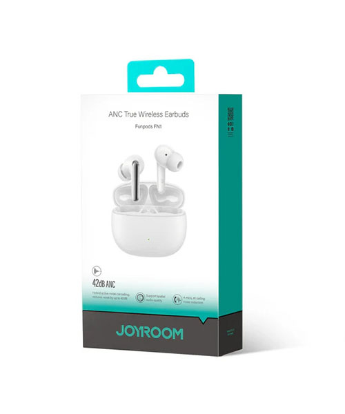 سماعات أذن لاسلكية JOYROOM JR-FN1 سلسلة Funpods – أبيض