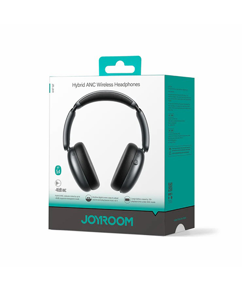 سماعة رأس لاسلكية JOYROOM JR-JH1 بتقنية إلغاء الضوضاء الهجينة – أسود (سلسلة J-Head )