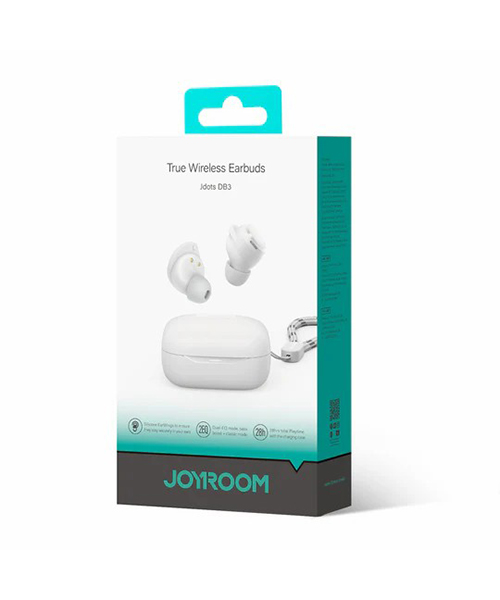 سماعات أذن لاسلكية بالكامل جوي روم JR-DB3 – سلسلة Jdots – أبيض