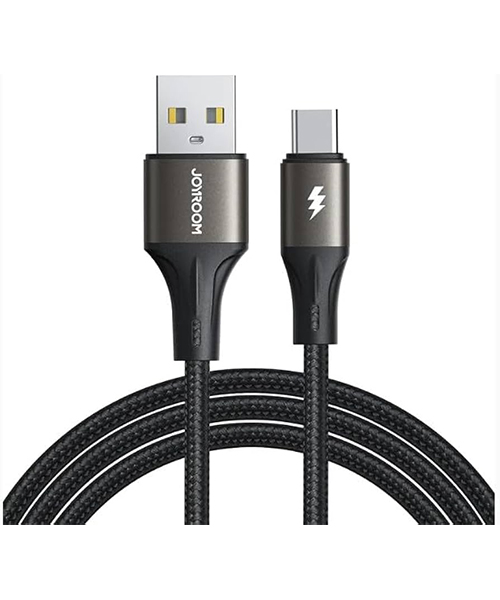 كابل جوي روم S-A10 من سلسلة Extraordinary للشحن السريع 3A (USB-A إلى Type-C) بطول 1.2 متر – اللون الأبيض