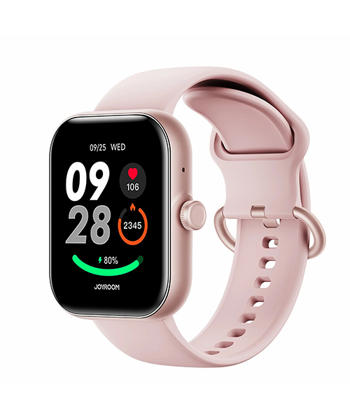 ساعة جوي روم JR-FT5 Plus الذكية من سلسلة Fit-life – بإمكانية الرد على المكالمات – وردي ذهبي (Rose Gold)