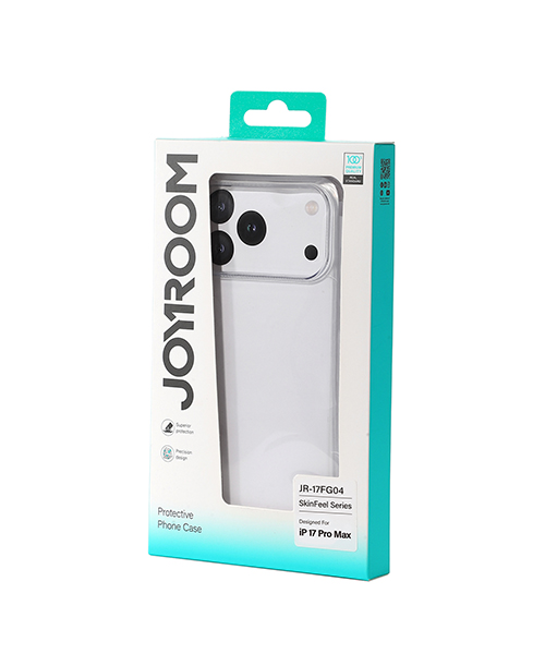 جراب مغناطيسي JR-17SJ08 لهاتف iPhone 17 Pro Max، شفاف من البولي كربونات