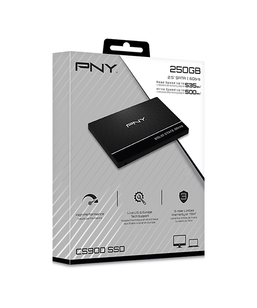 هارد ديسك PNY  SSD بسعة 250 جيجابايت وحجم 2.5 بوصة