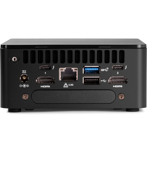 جهاز كمبيوتر صغير مستعمل من نوع Intel NUC 12 Pro (NUC12WSH) بمعالج Intel Core i5 وشاشة 1240P وذاكرة وصول عشوائي 8 جيجابايت DDR4 وقرص صلب SSD بسعة 500 جيجابايت ونظام تشغيل Windows 11