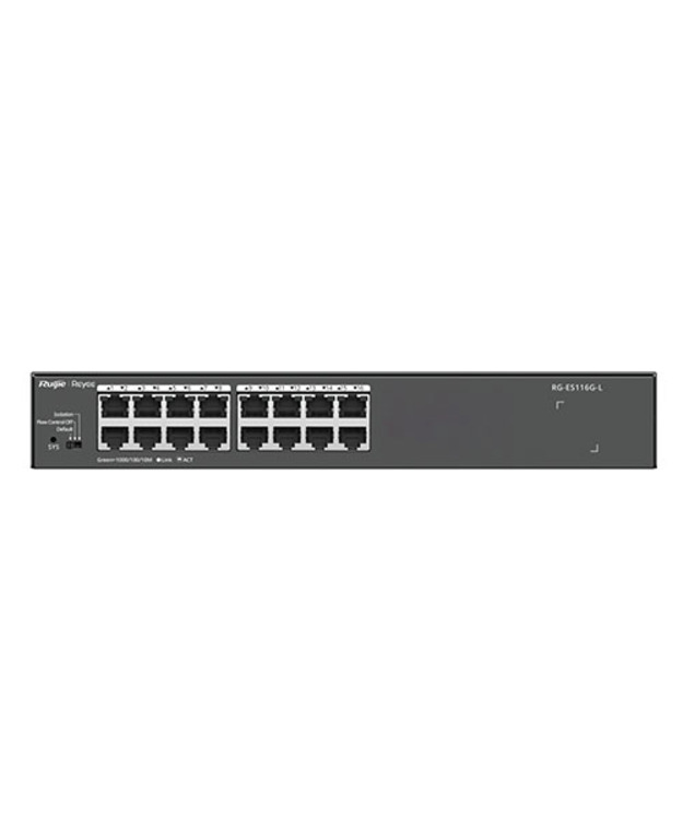 مبدل شبكة Ruijie Reyee RG-ES116G-L جيجابت 16 منفذ غير مُدار