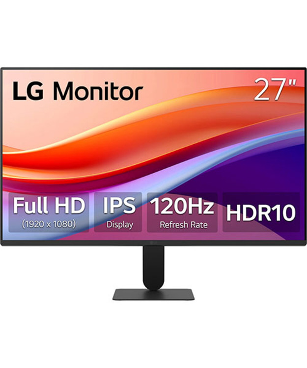 شاشة LG 27 بوصة FHD IPS بتردد 120Hz ومنافذ HDMI وVGA