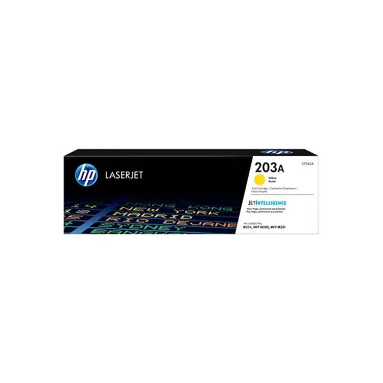 عبوة حبر HP 203A أصلية صفراء لطابعات LaserJet (CF542A)